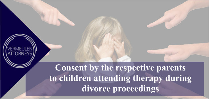 Major decisions involving children: Consent by the respective parents to children attending therapy during divorce proceedings